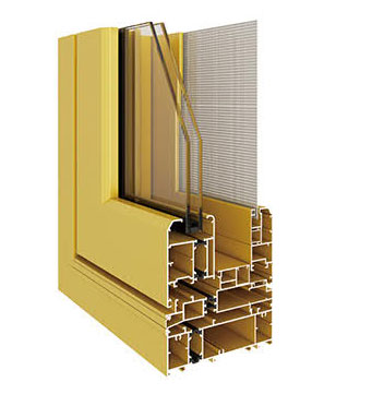 130C系列隔熱窗紗一體窗(內(nèi)外平框、隱排水)